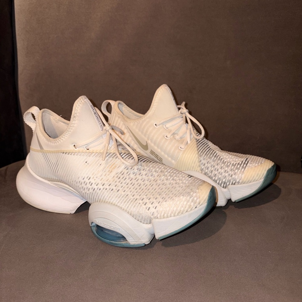 Nike Air Zoom Women's Cream and White Athletic Shoes